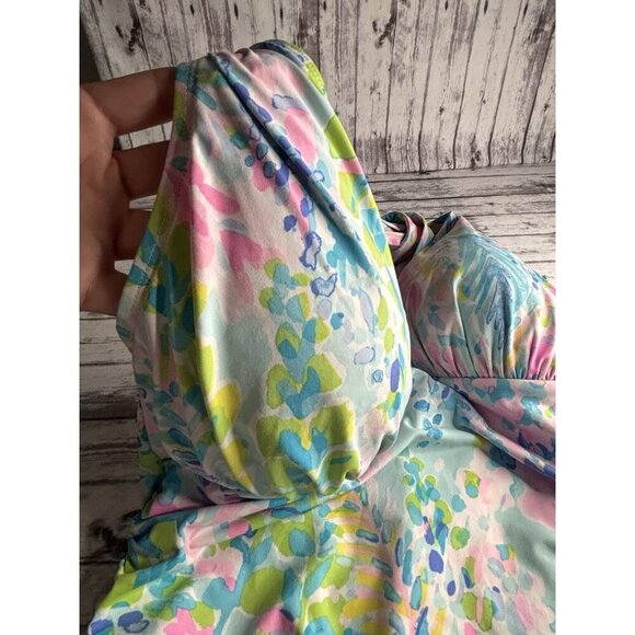 Lilly Pulitzer Bliss Halter Tankini Top  Catch the Wave Size 8 - Picture 3 of 11